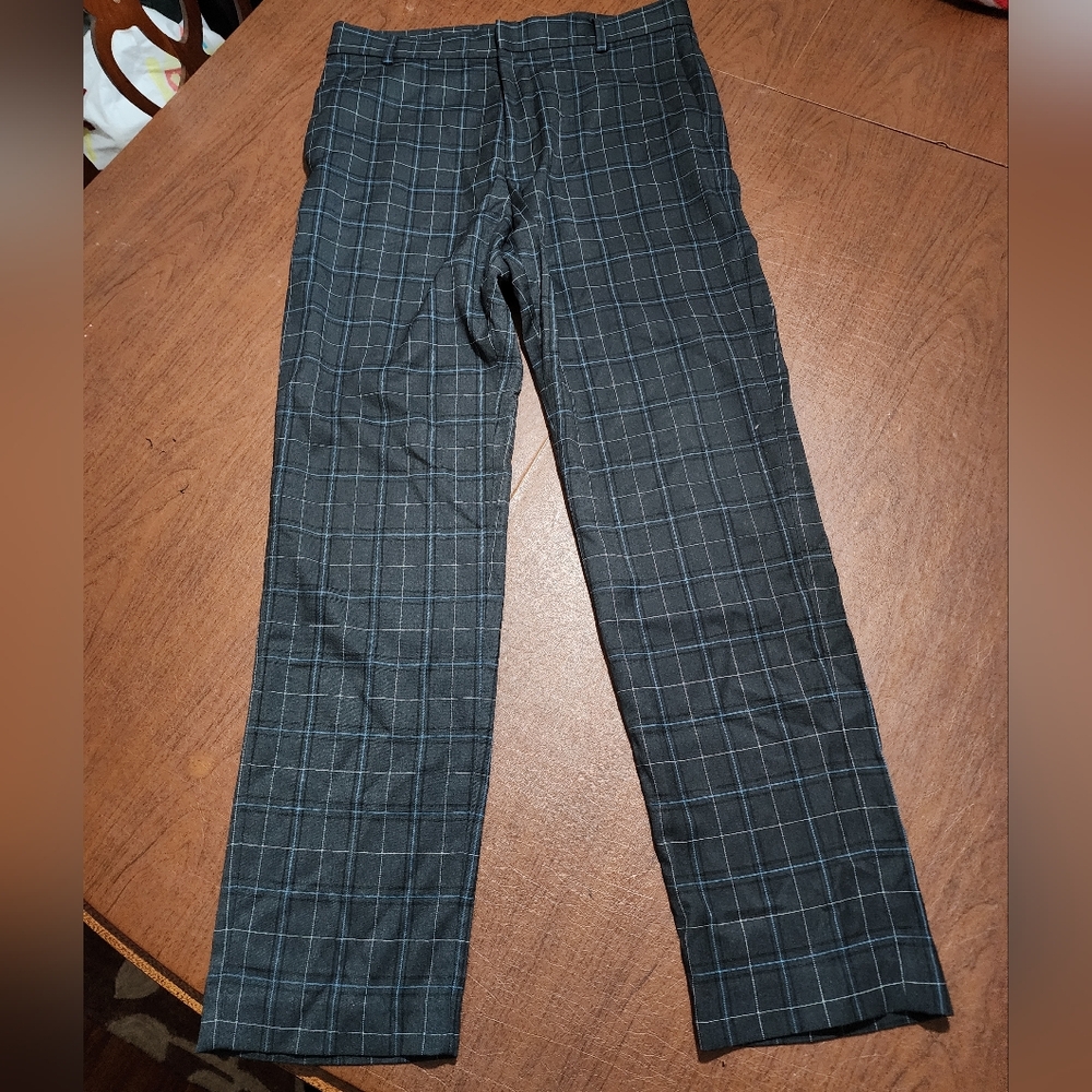 H&M Black and Gray Plaid Men's Pants